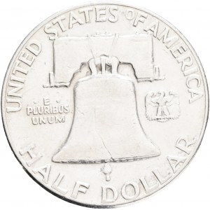 USA Half Dollar Franklin 1951 Philadelphia , KM#199 Ag.900 12,5g