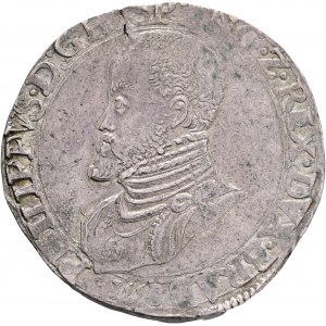 PHILIP II. Spanien 1554-1598 1 Ecu (Daalder-Tolar) 1558 Dav#8623 Ag.833 34,10 42mm, Antwerpen, Büste links, PHS, ANG