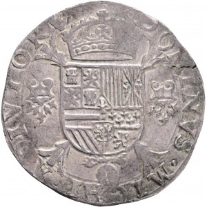 PHILIP II. Spanien 1554-1598 1 Ecu (Daalder-Tolar) 1558 Dav#8623 Ag.833 34,10 42mm, Antwerpen, Büste links, PHS, ANG