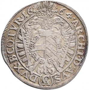 LEOPOLD I. 1657-1705 VI. Kreuzer 1664 CA Austria Vienna Cetto, Her#1131 Ag. 3,09 g 19 mm