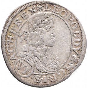 LEOPOLD I. 1657-1705 VI. Kreuzer 1664 CA Austria Vienna Cetto, Her#1131 Ag. 3,09 g 19 mm