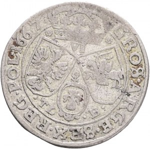 6 grossus 1667 TL B JOHANN CASIMIR Bromberg