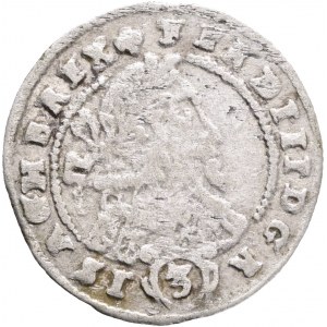 Silesia 3 Kreuzer 1643 GW FERDINAND III. , Glatz, Georg Werner