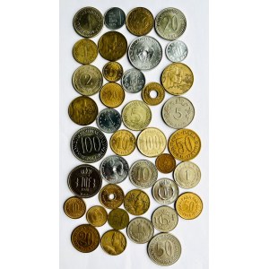 Lot 44 coin World , Yugoslavia, Kuwait, Laos ect