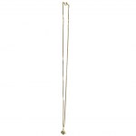 Gold necklace with pendant with emerald and diamonds (750)