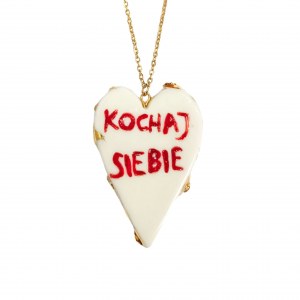 Love yourself necklace, unique, Romana Bielecka