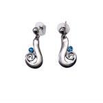 Fancy earrings with blue eyes