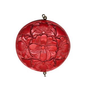Roter Vintage-Anhänger aus Zinnober (?), China (?)