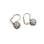 Ball earrings with strasses