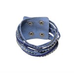 Suede bracelet with studs