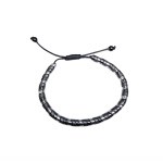 Adjustable bracelet with metal beads