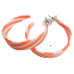 Vintage style orange striped earrings