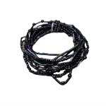 Ten row bracelet of iridescent beads