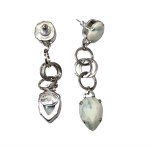 Earrings with white eyes