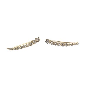 Boucles d'oreilles en or avec zircons (585)