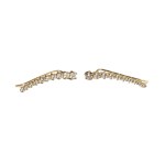 Boucles d'oreilles en or avec zircons (585)