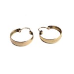 Gold circle earrings (585)
