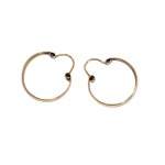 Gold circle earrings (585)