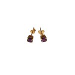 Gold earrings with amethysts (18k)