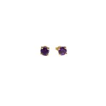Gold earrings with amethysts (18k)