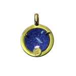Gold enamel pendant with floral motif (750), Gabriella Rivalta