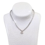 Gold necklace with diamonds (750)