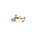 Gold earrings with diamonds (585)