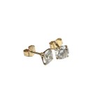 Gold earrings with diamonds (585)