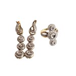 Striking diamond jewelry set (585)