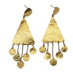 Silver plated gold earrings, unique, MMArte
