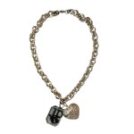 Jean Paul Gaultier necklace with two pendants