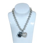 Jean Paul Gaultier necklace with two pendants