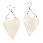 Porcelain heart earrings, unique, Romana Bielecka