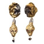 Snake earrings (24 k gold), unique, Romana Bielecka