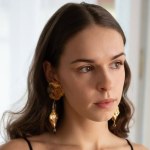 Snake earrings (24 k gold), unique, Romana Bielecka