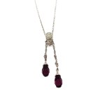 Swarovski double pendant necklace