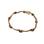 Silver bracelet (925) gold plated