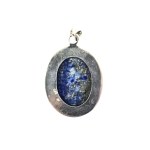 Silver pendant with lapis lazuli (925)