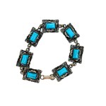 Silver vintage bracelet with turquoise (925)