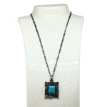 Silver pendant with turquoise (925)