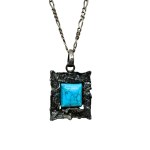 Silver pendant with turquoise (925)