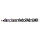 Bracciale in argento con pietre semipreziose (925), Messico