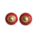 Gold and red vintage sunshine clips