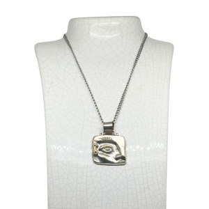 Artistic face necklace