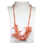 Necklace with light pink coral