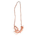 Necklace with light pink coral