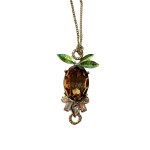 Vintage pendant with plant motif