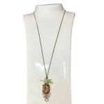 Vintage pendant with plant motif