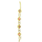 Gold-plated vintage bracelet with colored stones