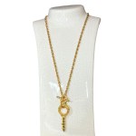 Gold-plated vintage pendant in the form of a key